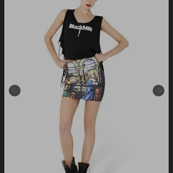 EUC BLACKMILK - Deadstock Stained Glass Cathedral Mini Skirt - Picture 2 of 12